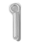 Silver I charm on transparent background