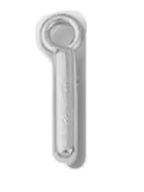 Silver I charm on transparent background