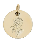 August birth flower Gladiolus charm in gold on transparent background