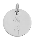 February birth flower Violet charm in sterling silver on transparent background