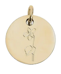 February birth flower Violet charm in gold on transparent background