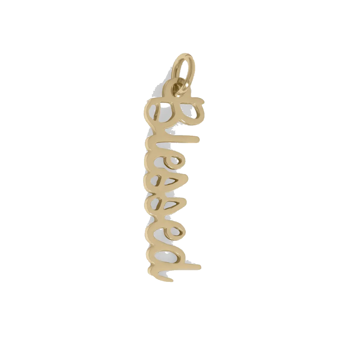 Gold Blessed charm on transparent background