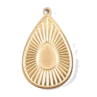 Gold Sunburst Teardrop