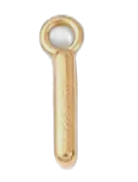 Gold letter I charm on transparent background