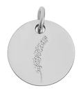 July birth flower Larkspur charm in sterling silver on transparent background