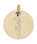 July birth flower Larkspur charm in gold on transparent background