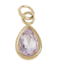 June birthstone Pearl charm in gold on transparent background