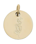October birth flower Marigold charm in gold on transparent background