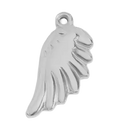 Sterling silver wing charm on transparent background