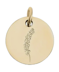 September birth flower Aster charm in gold on transparent background