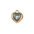 Blue Heart charm on transparent background