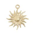 Gold Sun charm on transparent background