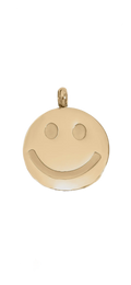 Gold Smiley Face charm on transparent background