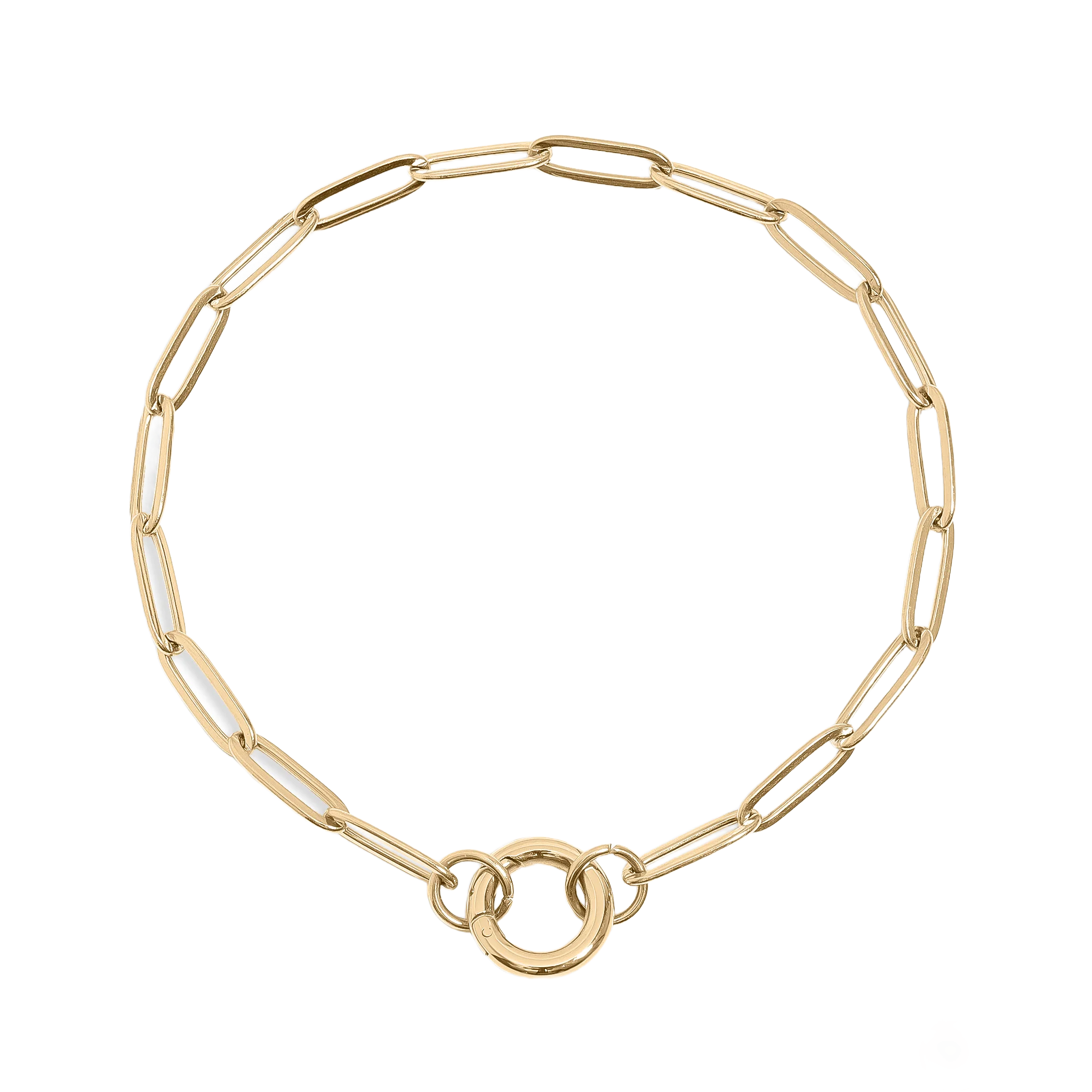 Paperclip Keeper Bracelet charm on transparent background