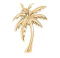 Gold Cactus charm on transparent background