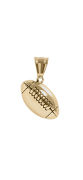 gold football charm on transparent background