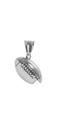 silver football charm on transparent background