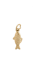 Gold Fish charm on transparent background