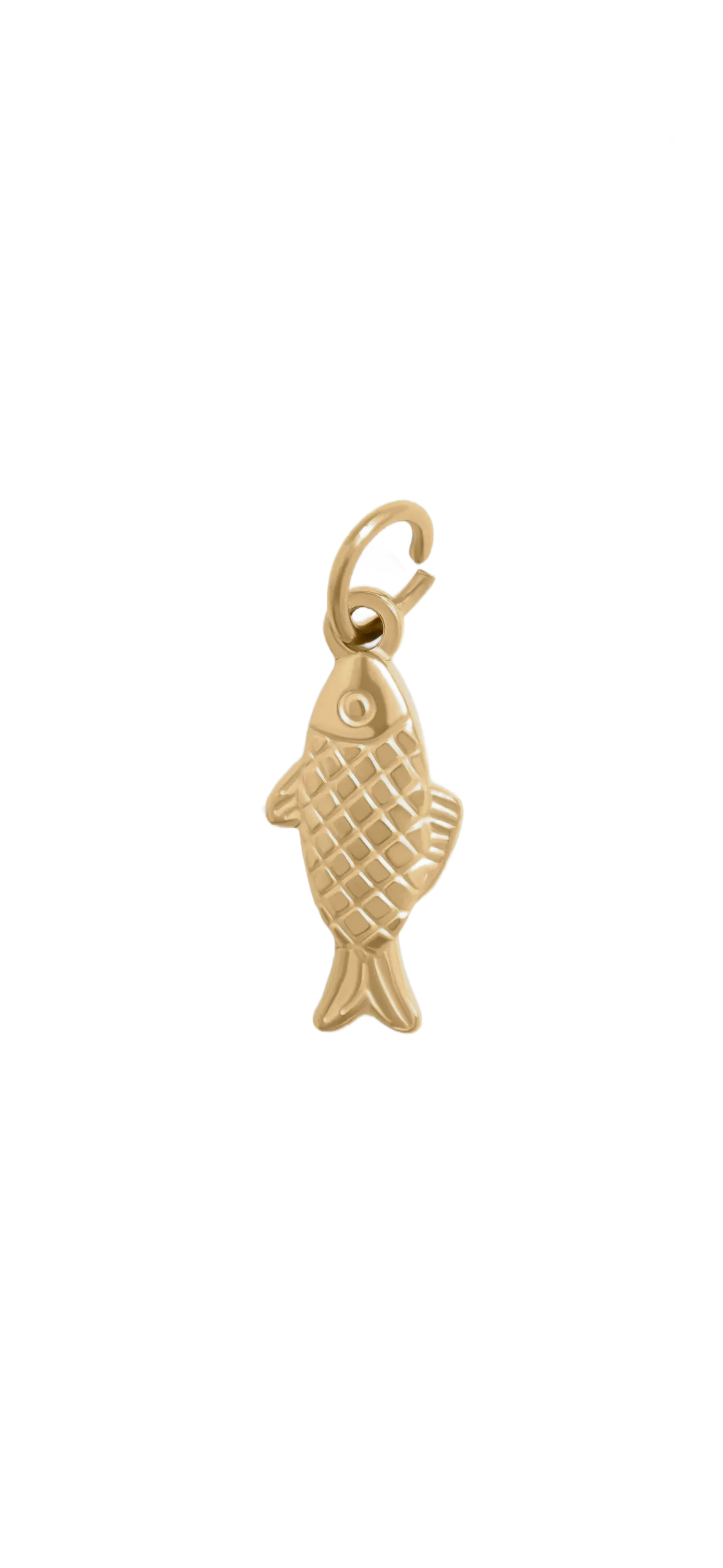 Gold Fish charm on transparent background