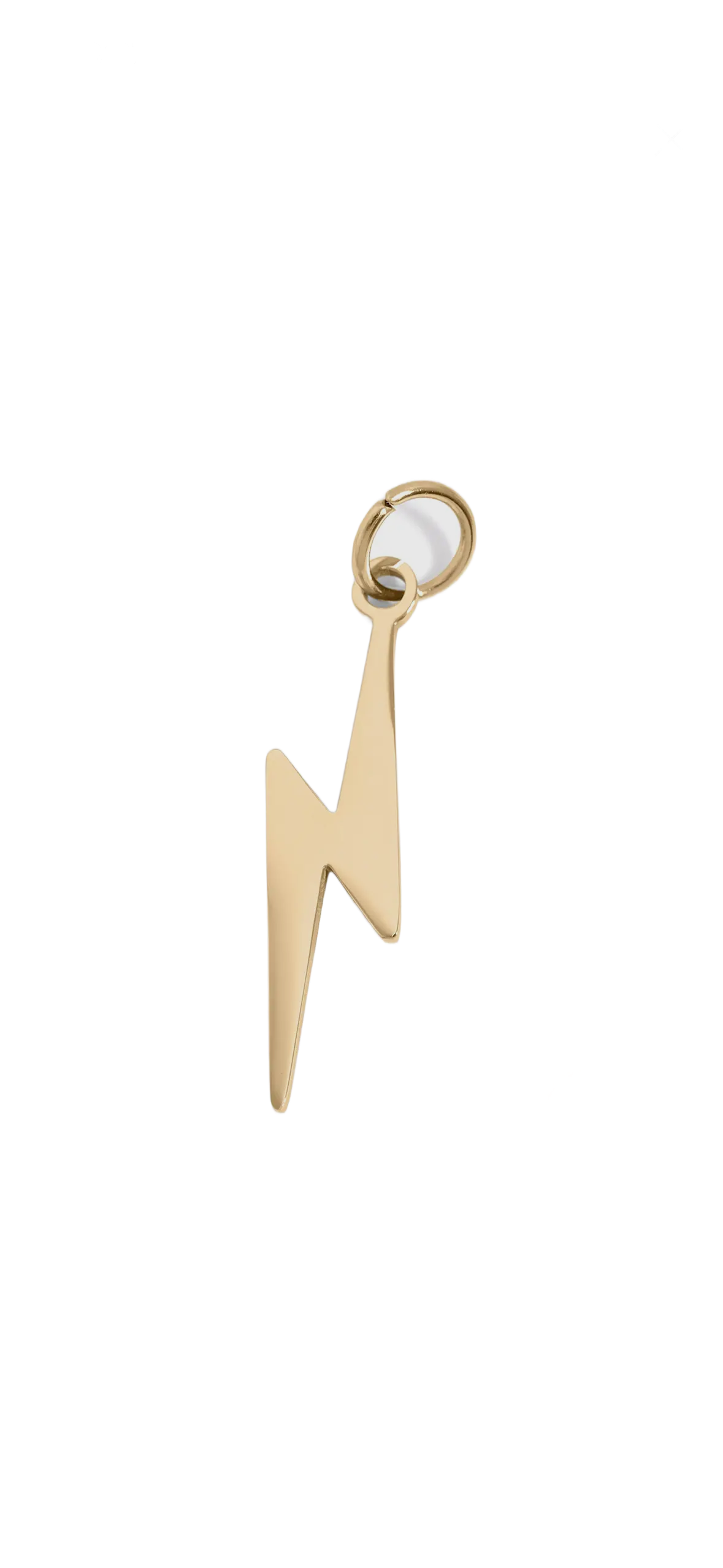 Gold Bolt charm on transparent background