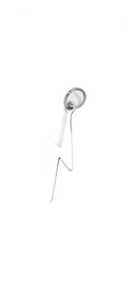 Silver Bolt charm on transparent background