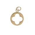 Gold Clover charm on transparent background