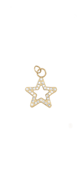 Gold Star charm on transparent background