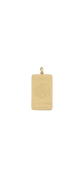Gold Passport charm on transparent background