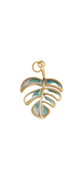Monstera Leaf charm on transparent background