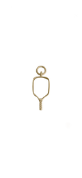 Gold Pickleball Paddle charm on transparent background