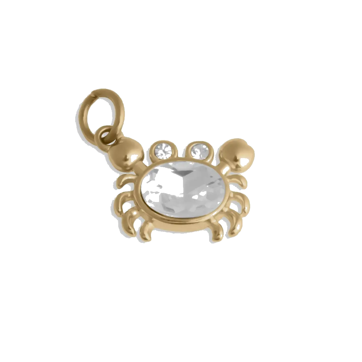 Crab charm on transparent background