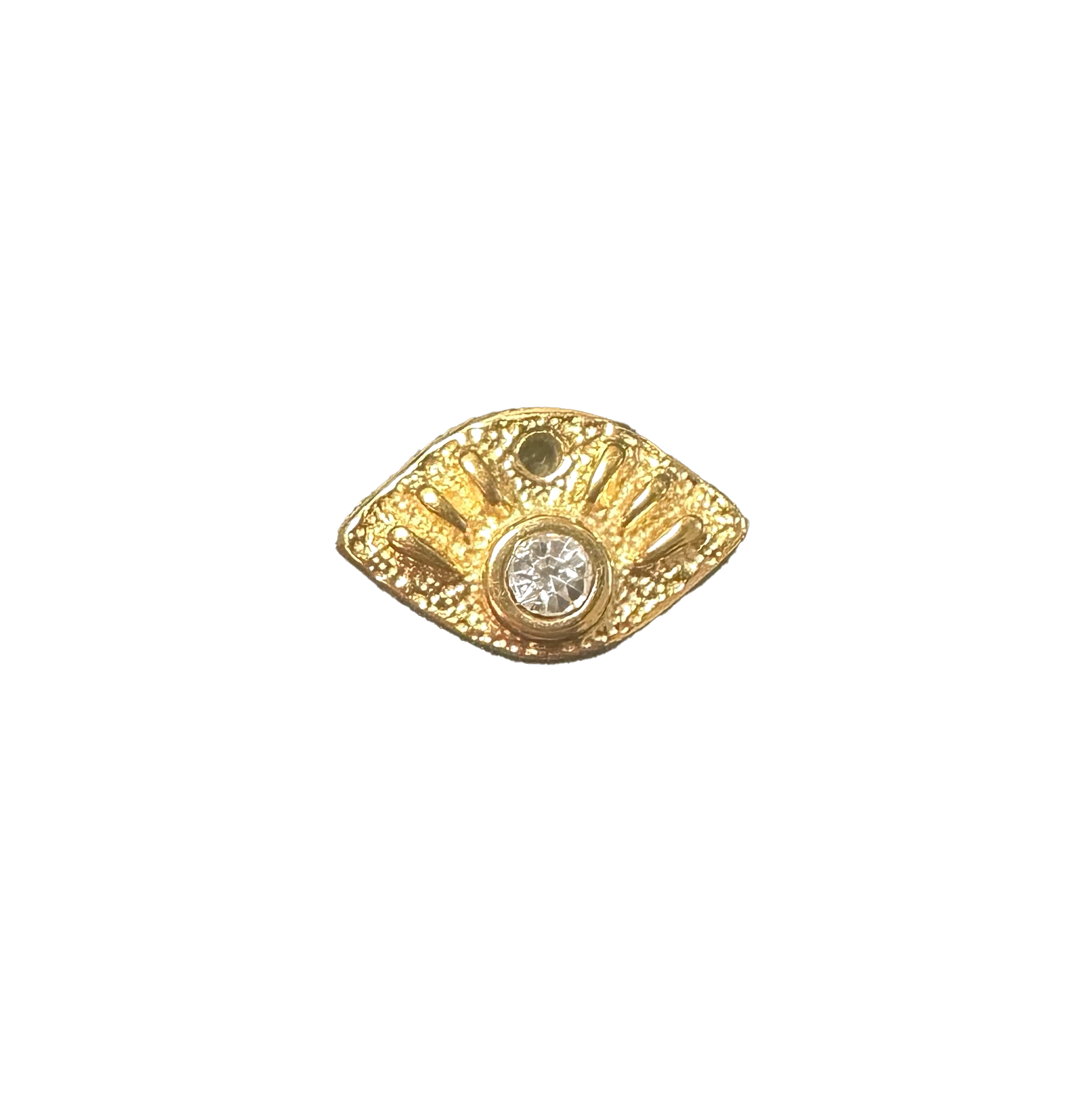 CZ Evil Eye charm on transparent background