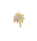 CZ Palm Tree charm on transparent background