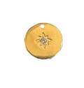 CZ Star Coin charm on transparent background