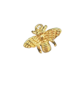 Gold Bee charm on transparent background