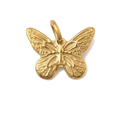 Gold Butterfly charm on transparent background