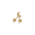 Gold Cherry charm on transparent background