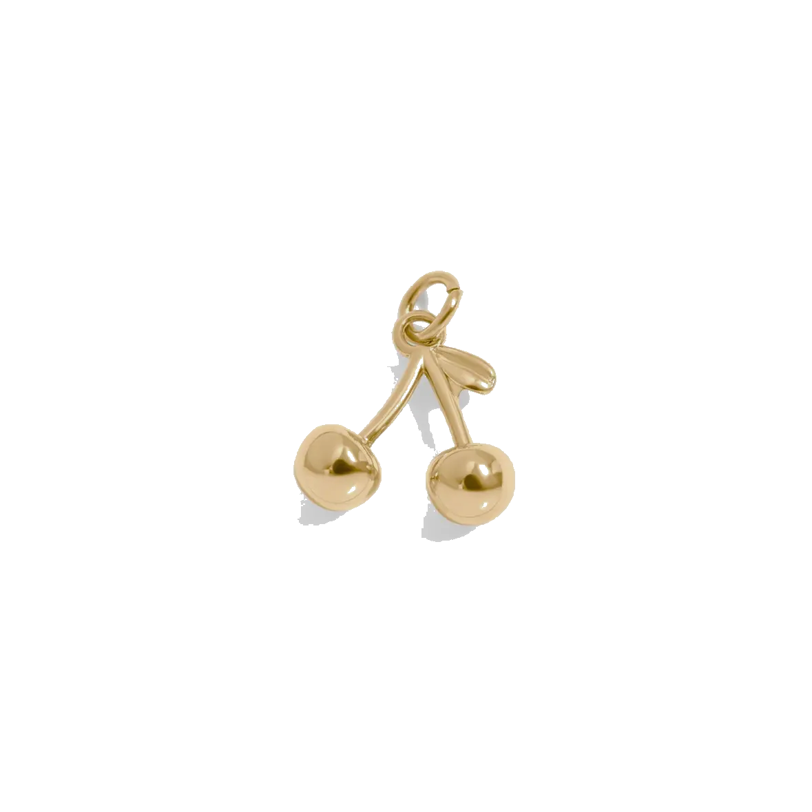 Gold Cherry charm on transparent background