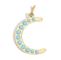Gold Crescent Moon charm on transparent background