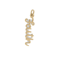 Gold Faith charm on transparent background