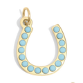 Gold Horseshoe charm on transparent background