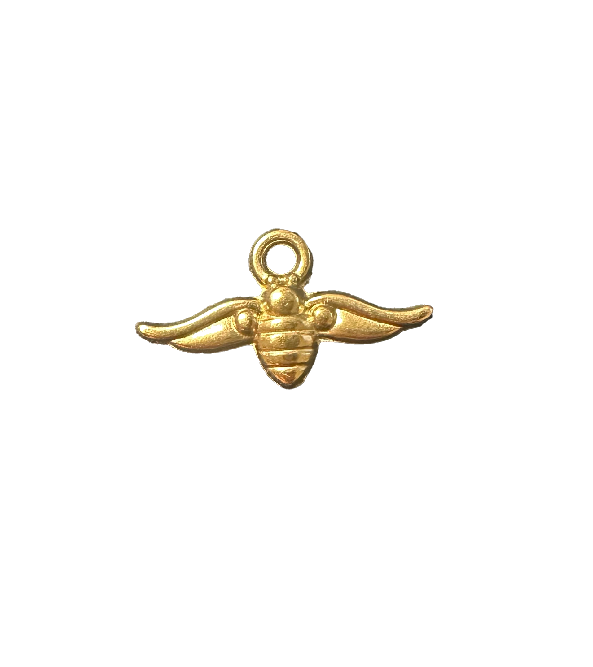 Gold Insect charm on transparent background