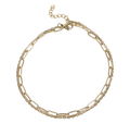 Gold Layered Anklet on white background