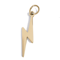 Gold Lightning charm on transparent background