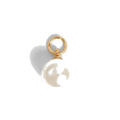 Gold Pearl charm on transparent background