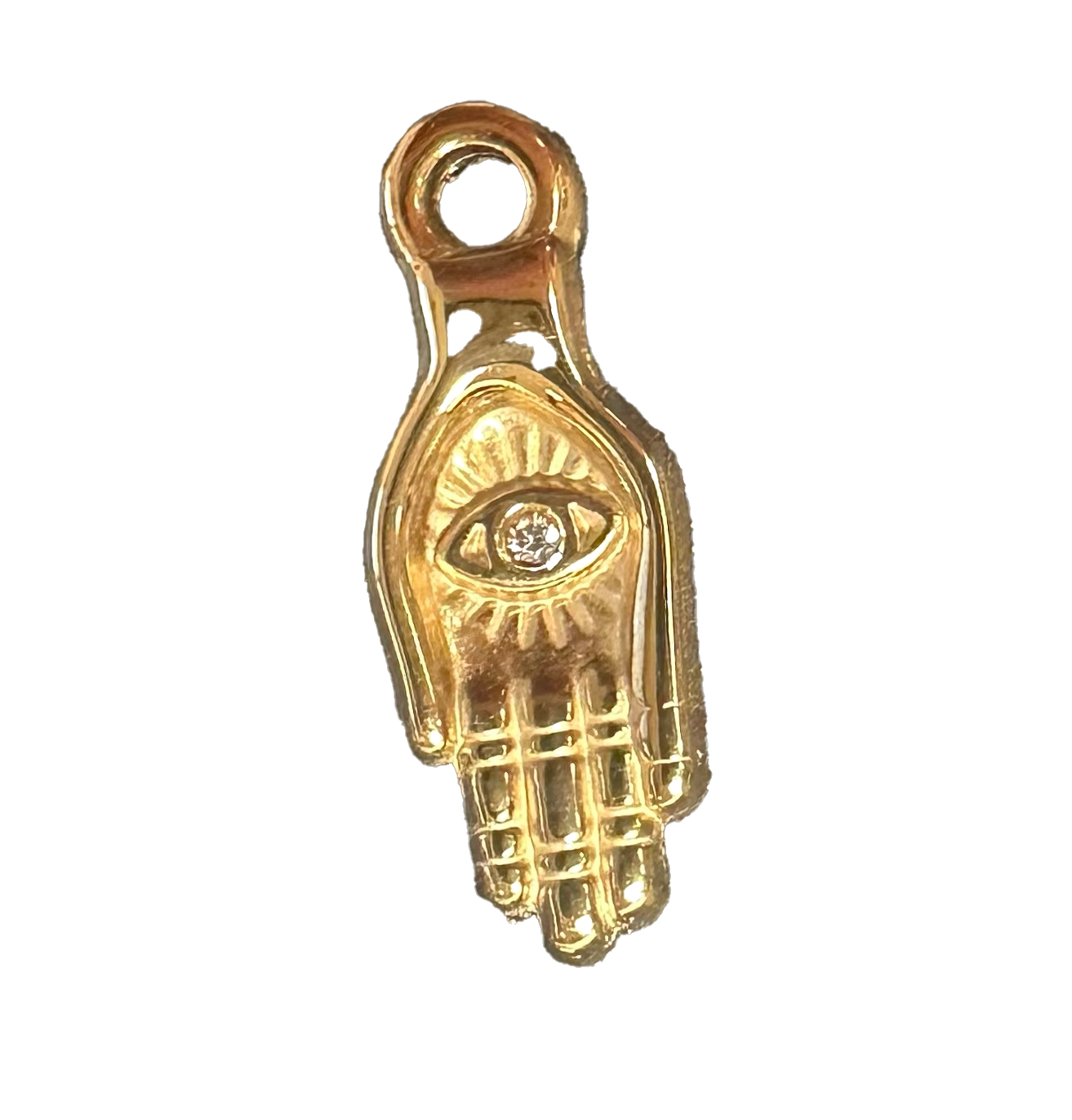 Hamsa charm on transparent background