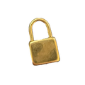 Padlock charm on transparent background