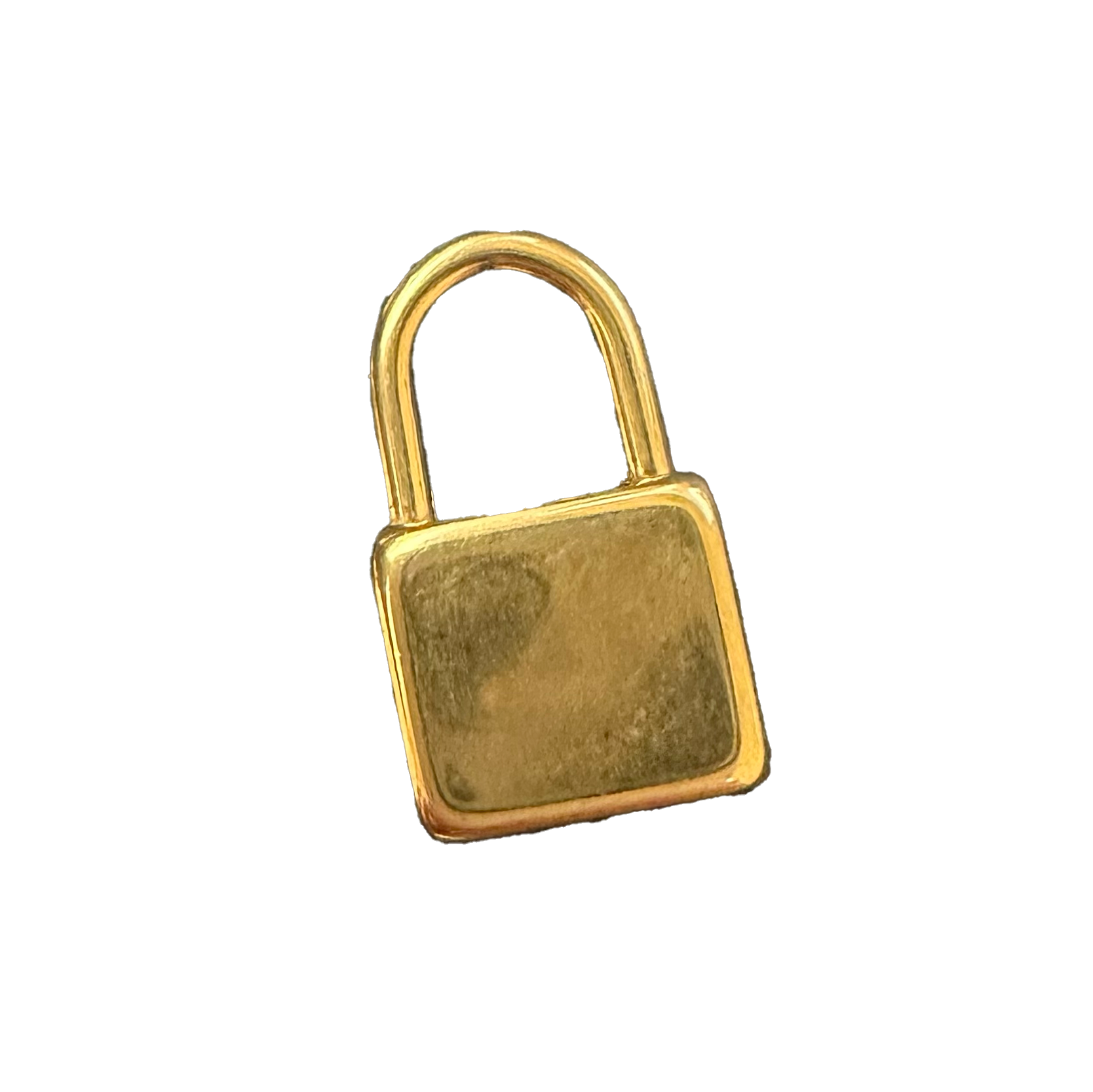 Padlock charm on transparent background