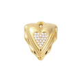 Pearl Heart charm on transparent background