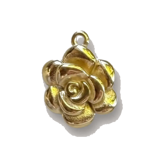 Rose charm on transparent background